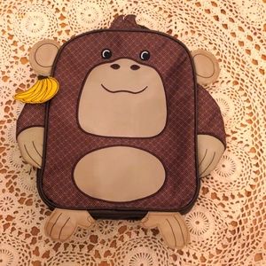 Thirty-One  Chill-icious Brown Messy Monkey Thermal Insulated Kids Lunch Bag